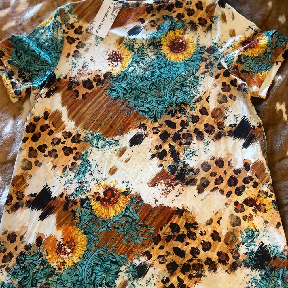 Floral and Animal Print T-Shirt